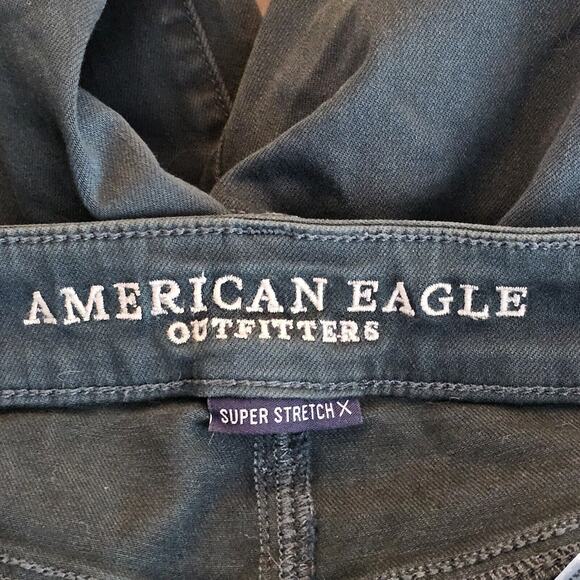 American Eagle Jegging Jeans Womens Size 4 Green Ne(x)t Level Stretch Hi Rise - Picture 8 of 12